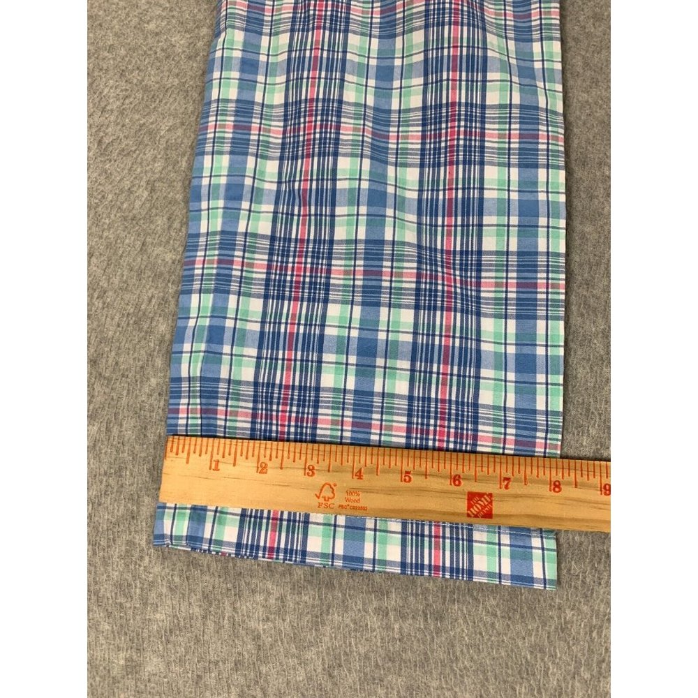 Vineyard Vines100% Cotton Plaid Casual Pants (Boy's Size 18)‎ Blue - Picture 10 of 12
